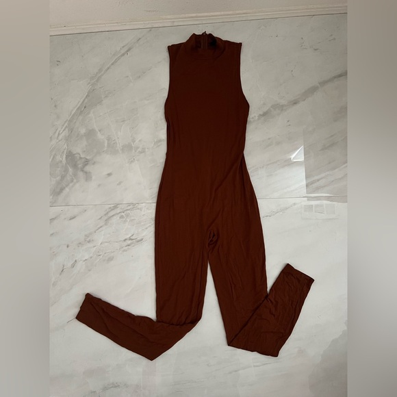 SHEIN Pants - Shein Brown high neck jumpsuit